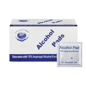 Alcohol Antiseptic Pads (Box of 100, Carton of 10)